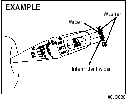 To turn the rear wiper on, twist the rear