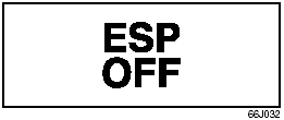 “ESP OFF” Indicator Light (if equipped)