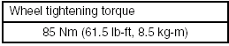 6) Lower the jack and fully tighten the nuts