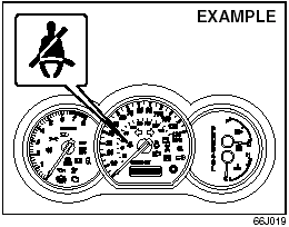 Driver’s seat belt reminder light