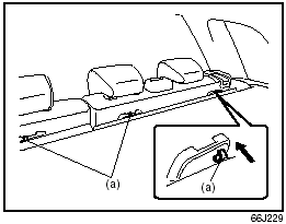 4) Reattach the three hooks (a) to the rear