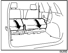 3) Raise the seatback until it locks into