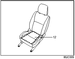12.Front passenger’s sensor mat