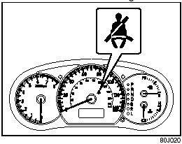 Driver’s seat belt reminder light