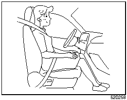 When seated as shown in the above illustration,