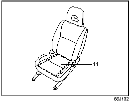 11. Front passenger’s sensor mat